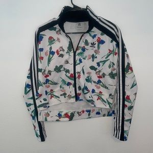 Adidas Floral Zip Up Tracktop Jacket XS